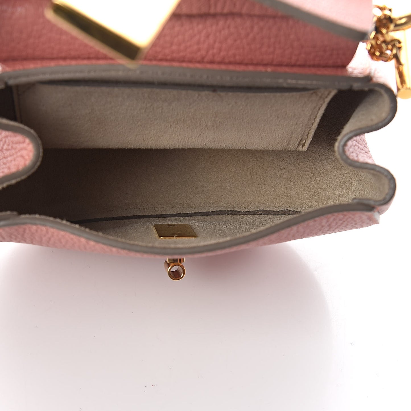 Grained Lambskin Micro Drew Shoulder Bag Washed Pink