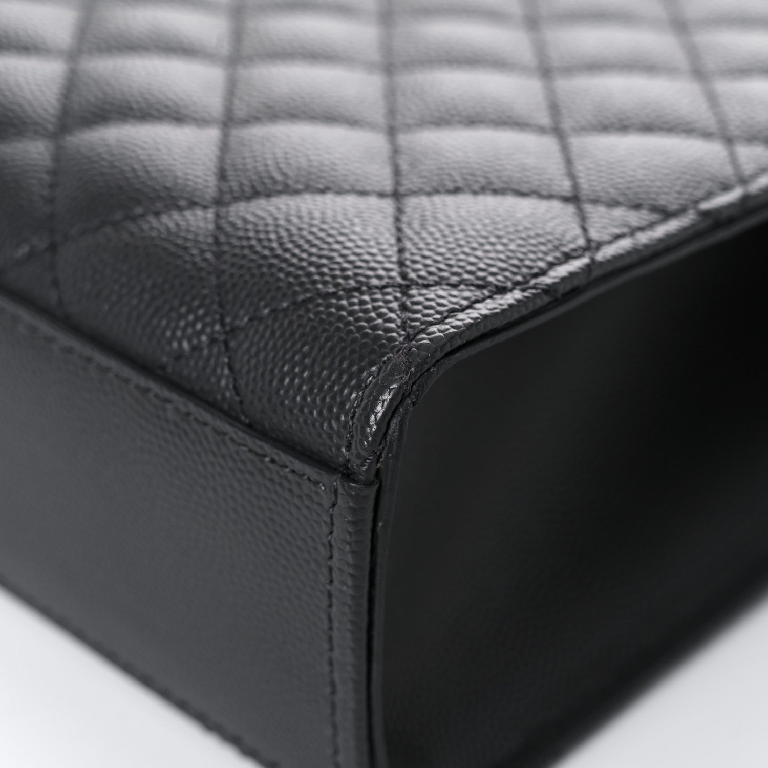Saint Laurent Grain De Poudre Textured Mixed Matelasse Large Triquilt Monogram Satchel Asphalt 9 of 12