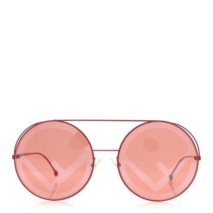 Fendi Metal F is Fendi Printed Run Away Round Frame Sunglasses FF 0285/S Red 2 of 8