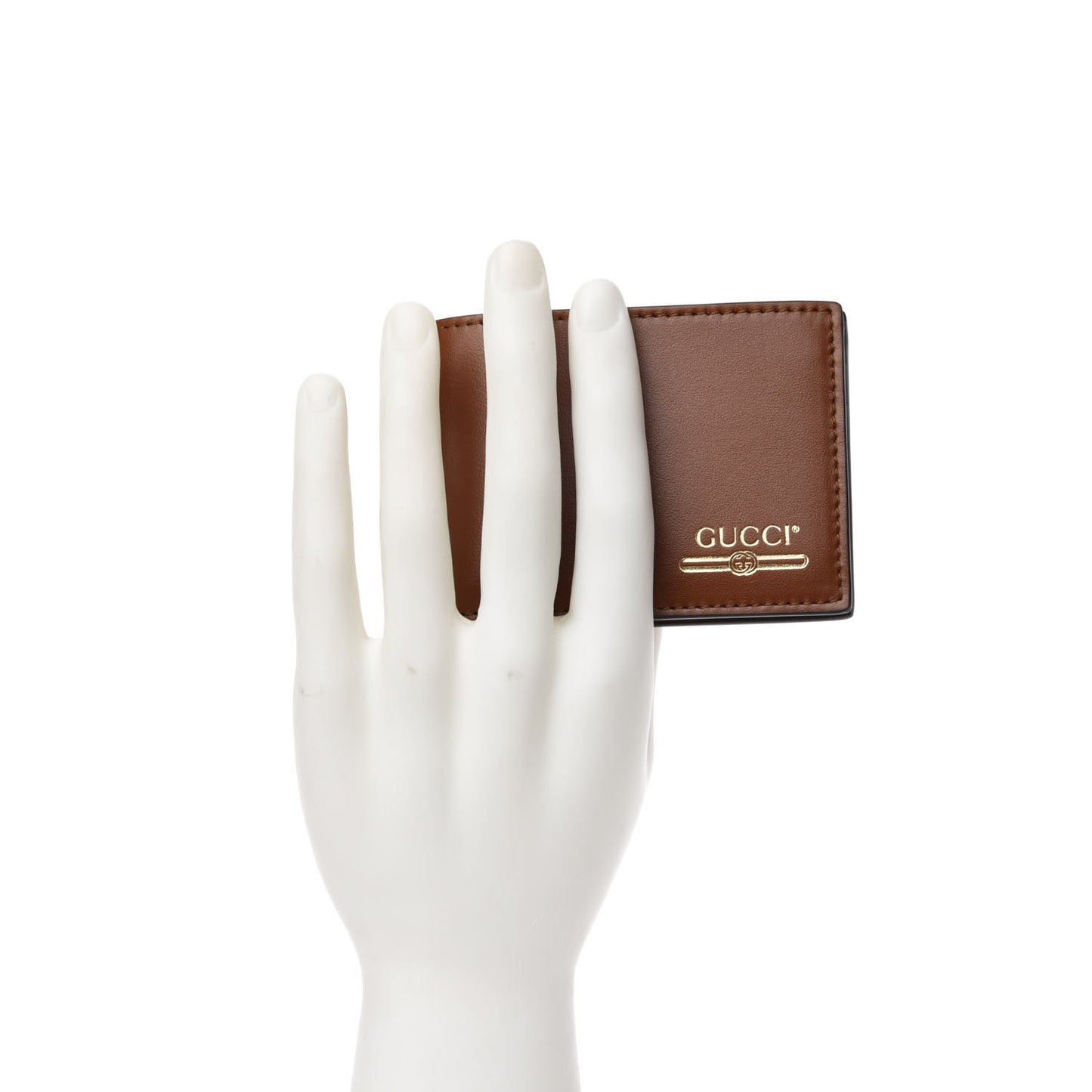 Plutone Calfskin Logo Bi-Fold Wallet Cuir