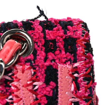 Chanel Tweed Patchwork Jumbo Single Flap Pink 12 of 12