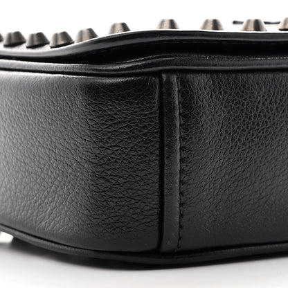 Prada Glace Calfskin Studded Crossbody Black 9 of 10