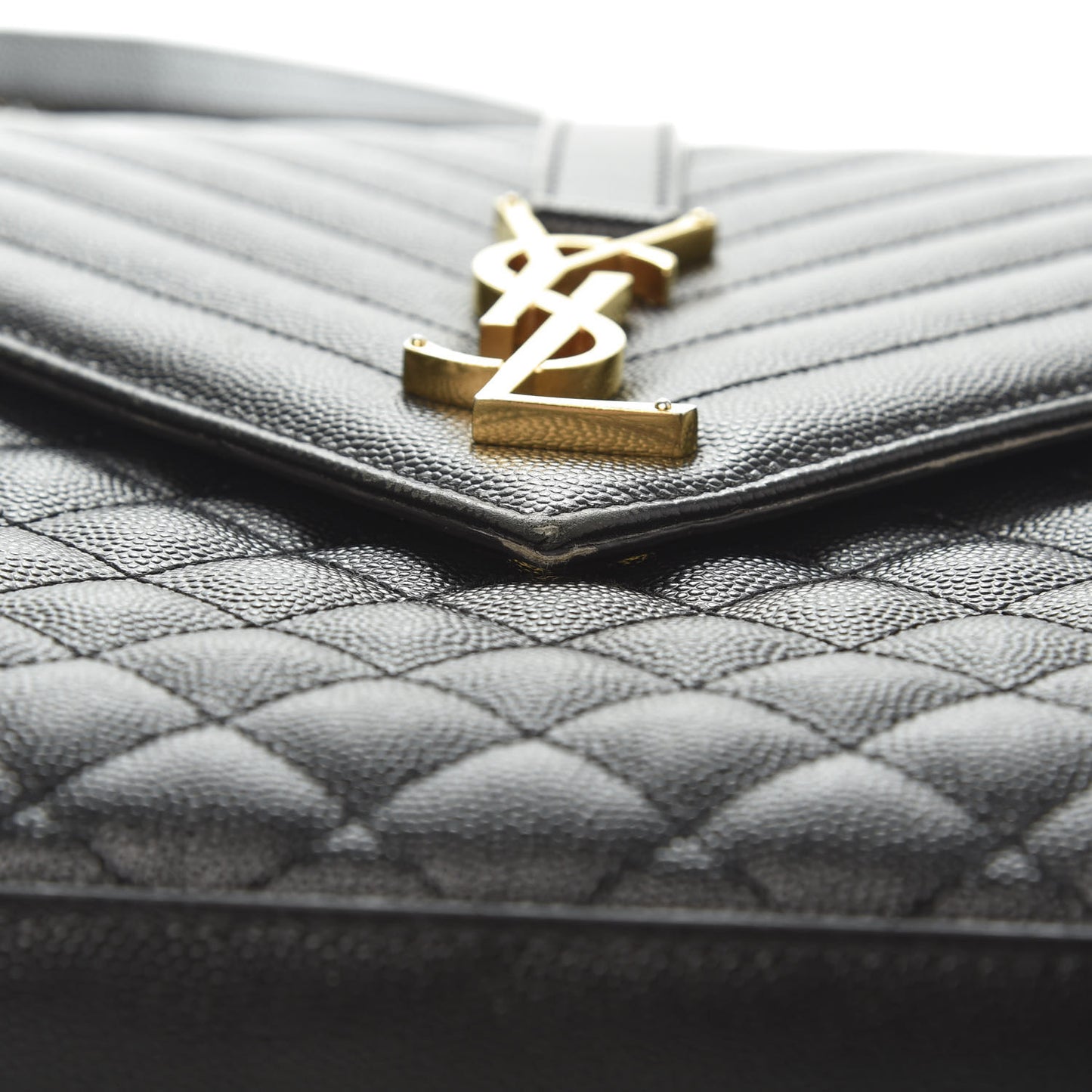 Grain De Poudre Large Tri-Quilt Monogram Satchel Black