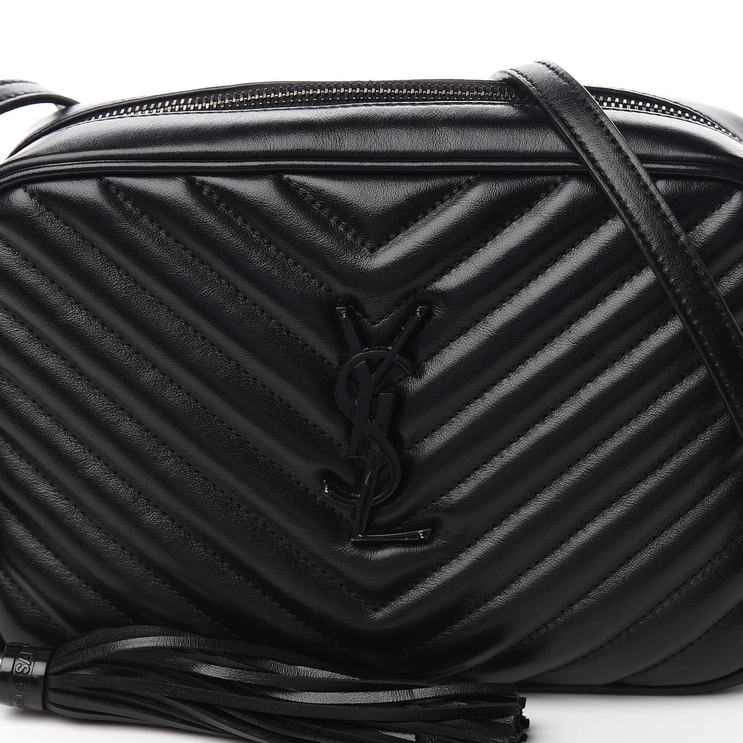 Calfskin Matelasse Monogram Lou Camera Bag Black