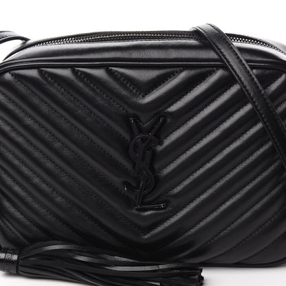 Saint Laurent Calfskin Matelasse Monogram Lou Camera Bag Black 6 of 14