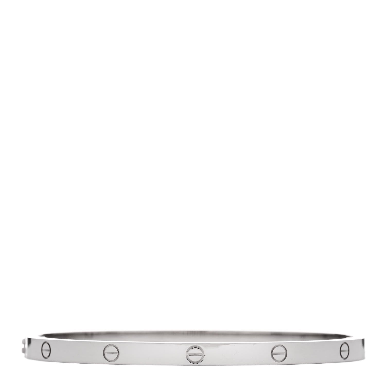 Cartier 18K White Gold Small LOVE Bracelet 16 2 of 8