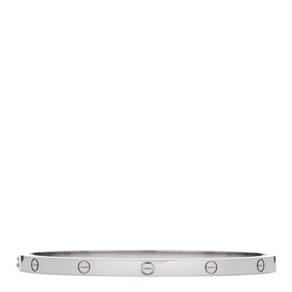 Cartier 18K White Gold Small LOVE Bracelet 16 2 of 8