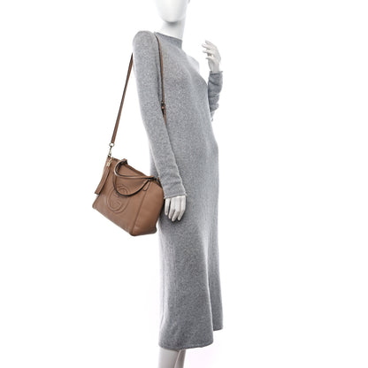Gucci Pebbled Calfskin Small Soho Top Handle Bag Camelia 2 of 11