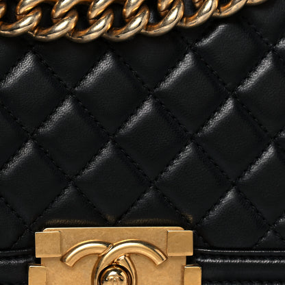 Chanel Lambskin Quilted Medium Boy Flap Black 8 of 12