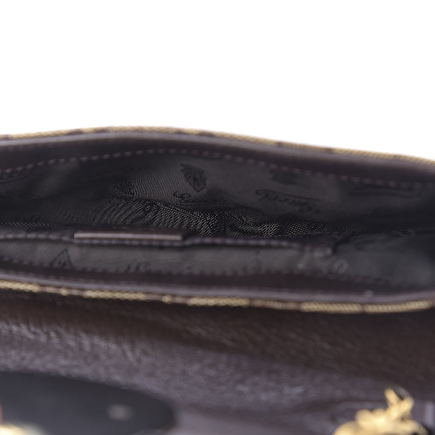 Gucci Crystal Monogram Babouska Clutch Dark Brown 5 of 10