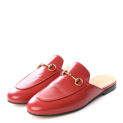 Gucci Malaga Kid Womens Princetown Slippers 38 Hibiscus Red 2 of 8