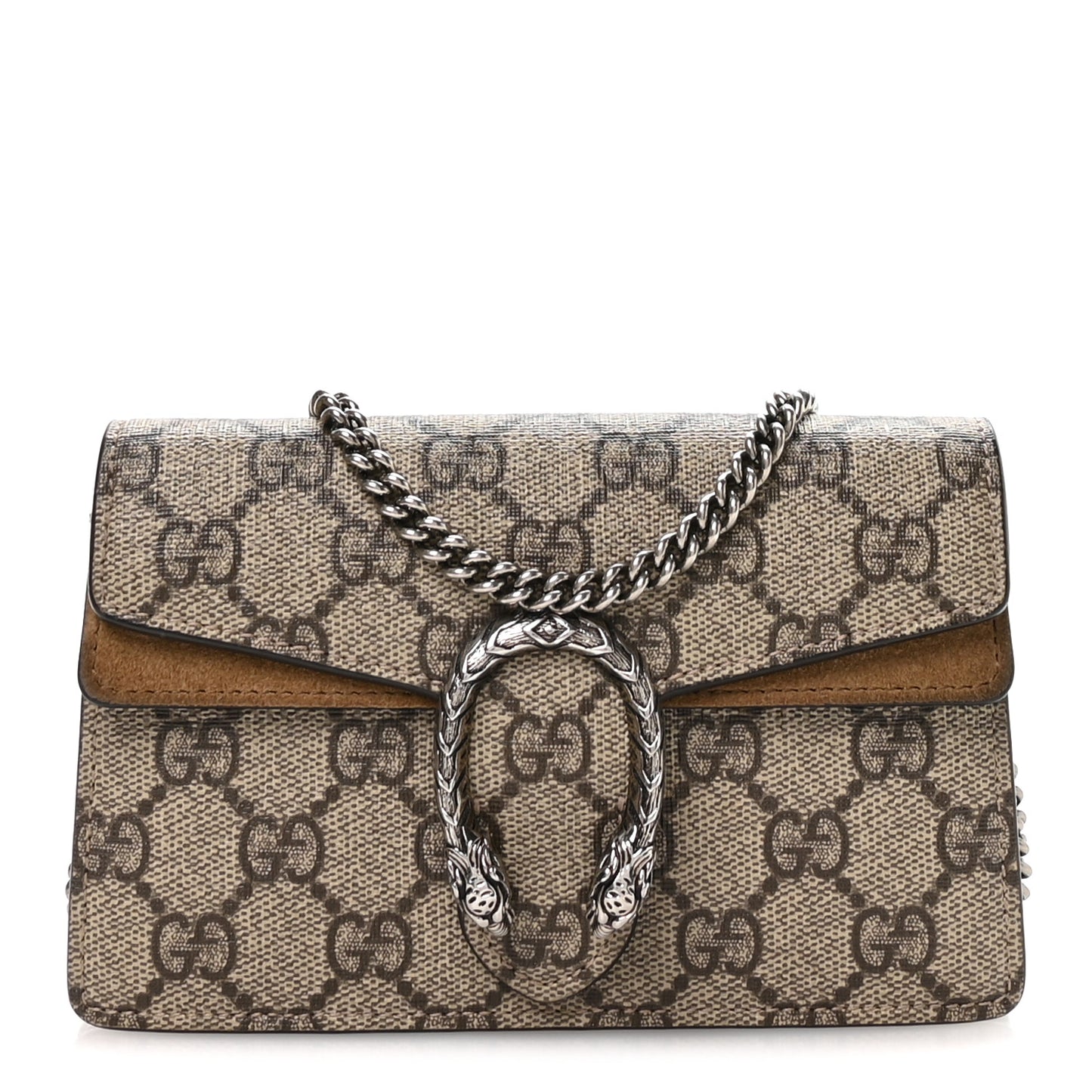 GG Supreme Monogram Super Mini Dionysus Shoulder Bag Taupe