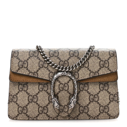 Gucci GG Supreme Monogram Super Mini Dionysus Shoulder Bag Taupe 1 of 9