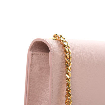 Saint Laurent Grain De Poudre Small Monogram Kate Satchel Pale Blush 10 of 12
