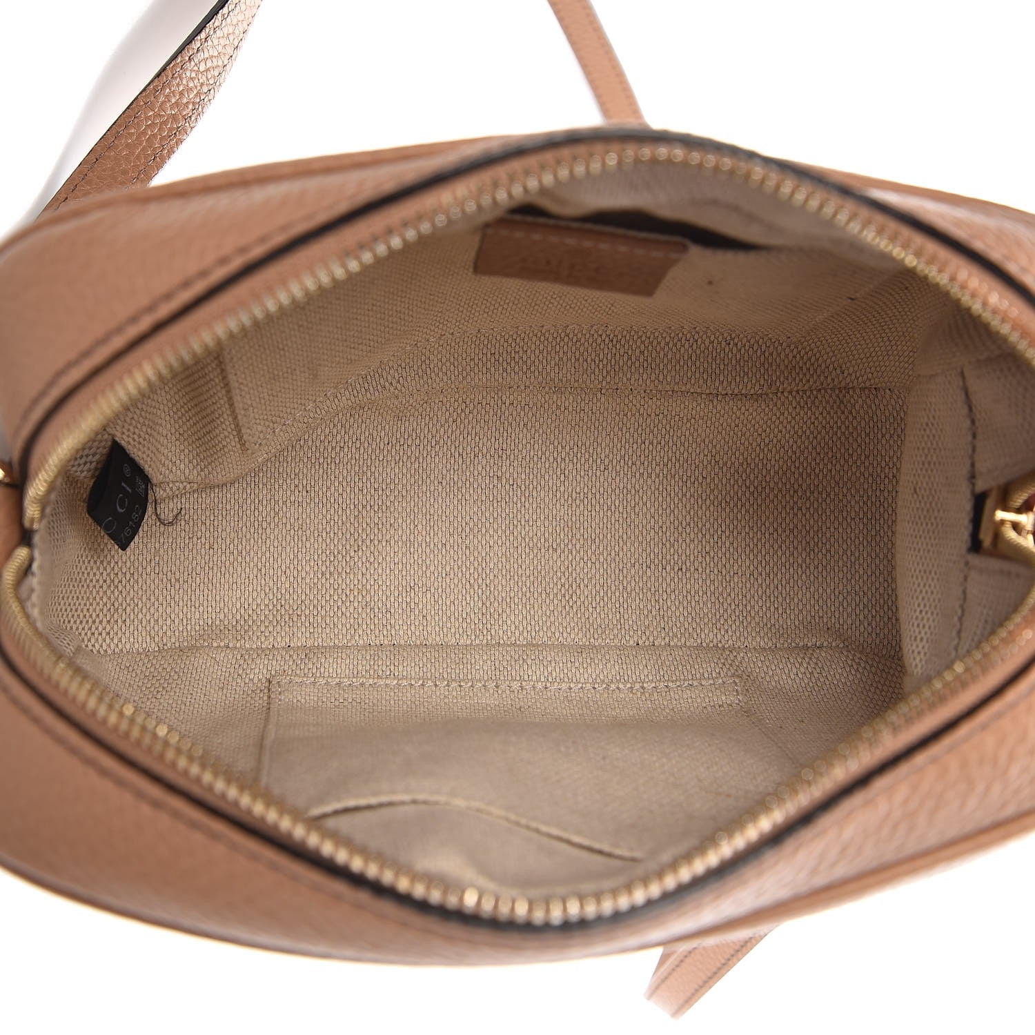 Gucci Pebbled Calfskin Small Soho Disco Bag Camelia 4 of 5