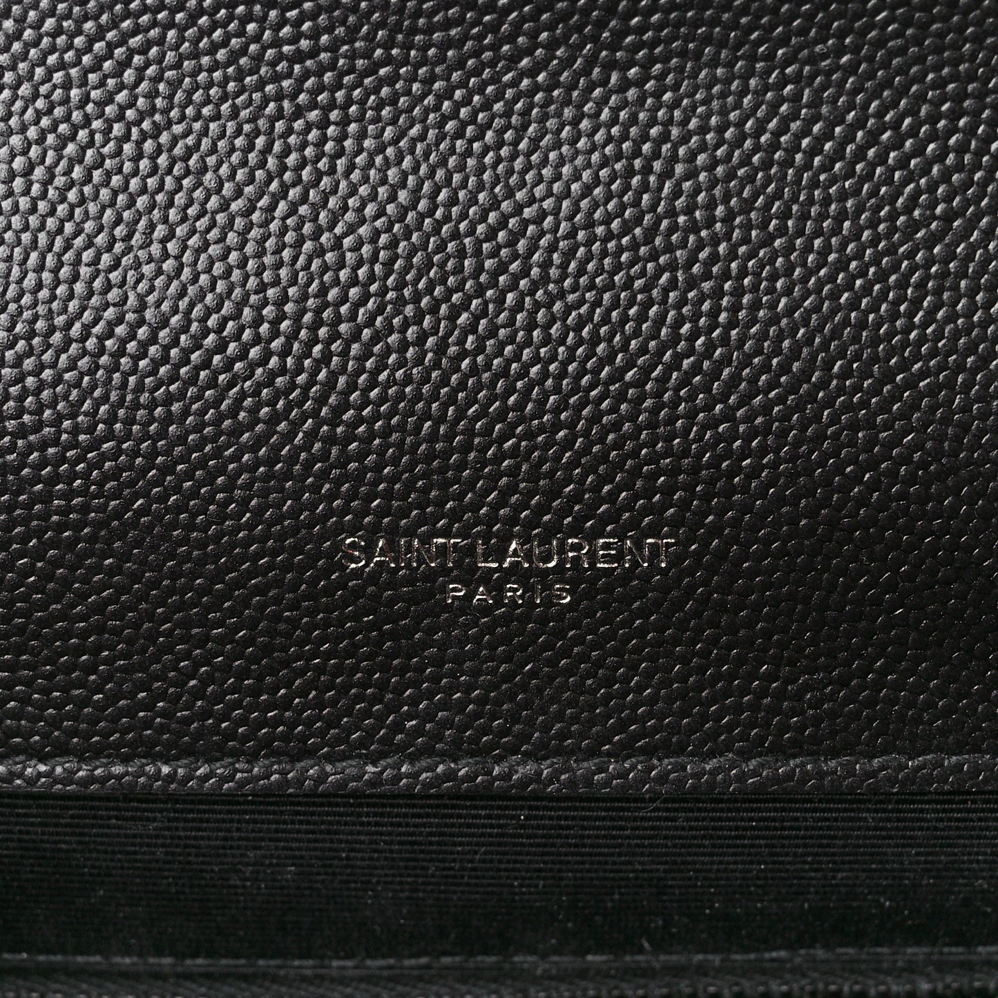 Grain De Poudre Textured Mixed Matelasse Large Triquilt Monogram Monochrome Satchel Black