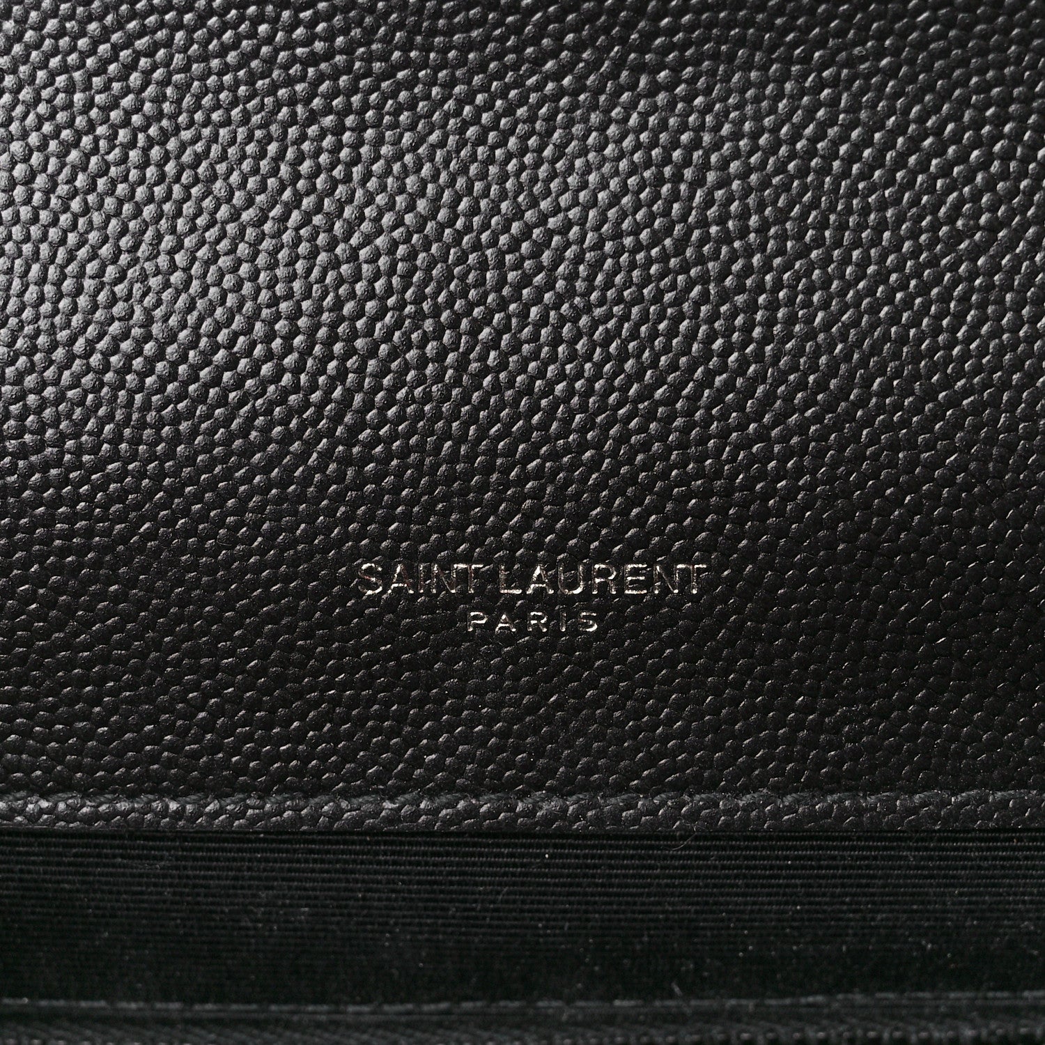 Saint Laurent Grain De Poudre Textured Mixed Matelasse Large Triquilt Monogram Monochrome Satchel Black 6 of 12