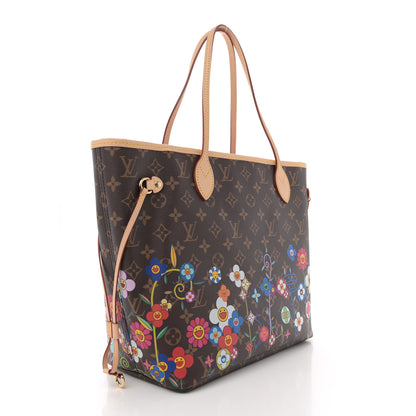 Louis Vuitton LV X TM Monogram Flowers Neverfull MM 4 of 11
