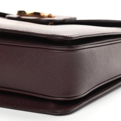 Salvatore Ferragamo Calfskin Gancini Top Handle Shoulder Bag Burgundy 10 of 13