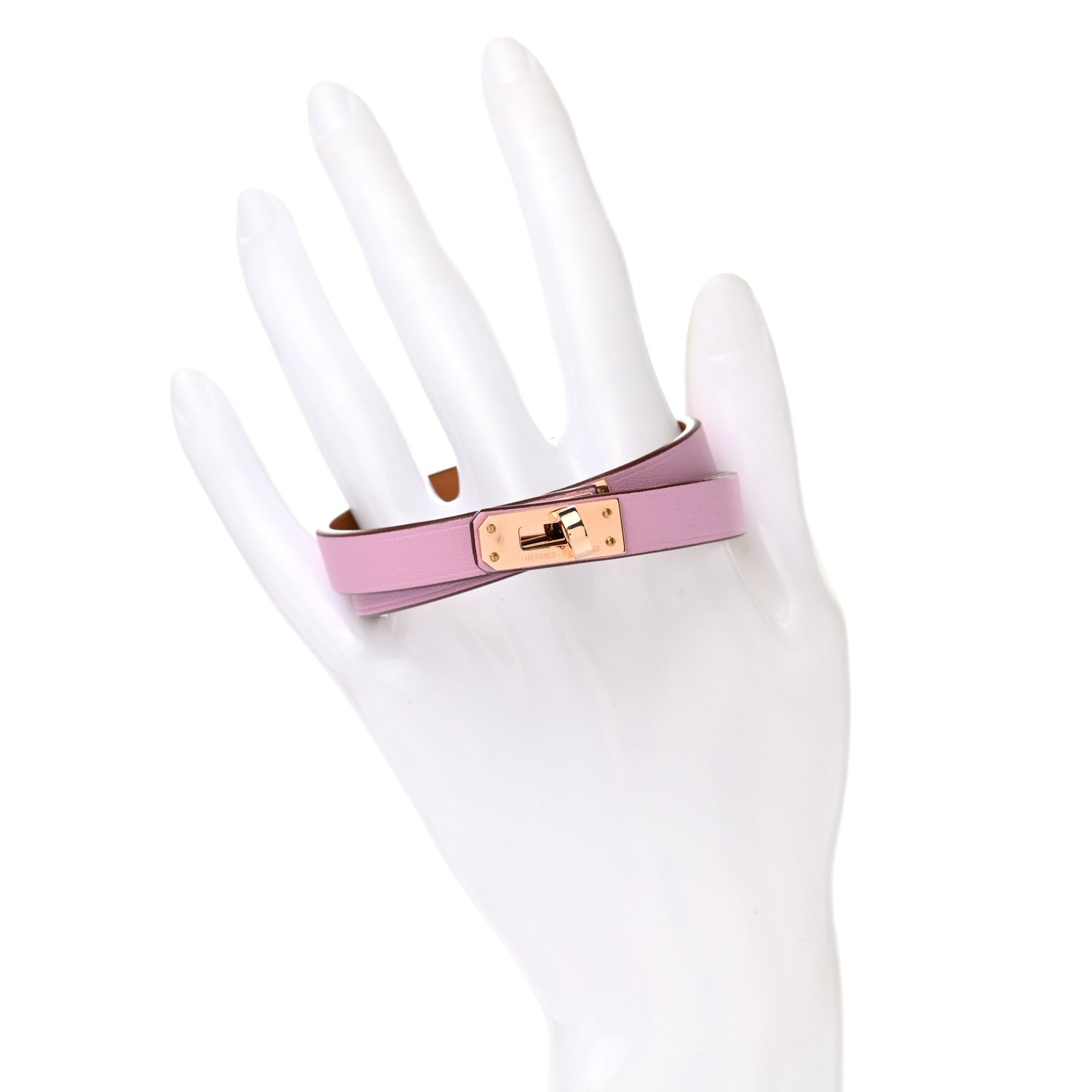 Hermes Swift Kelly Double Tour Bracelet T3 Mauve Sylvestre 2 of 7