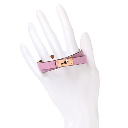 Hermes Swift Kelly Double Tour Bracelet T3 Mauve Sylvestre 2 of 7