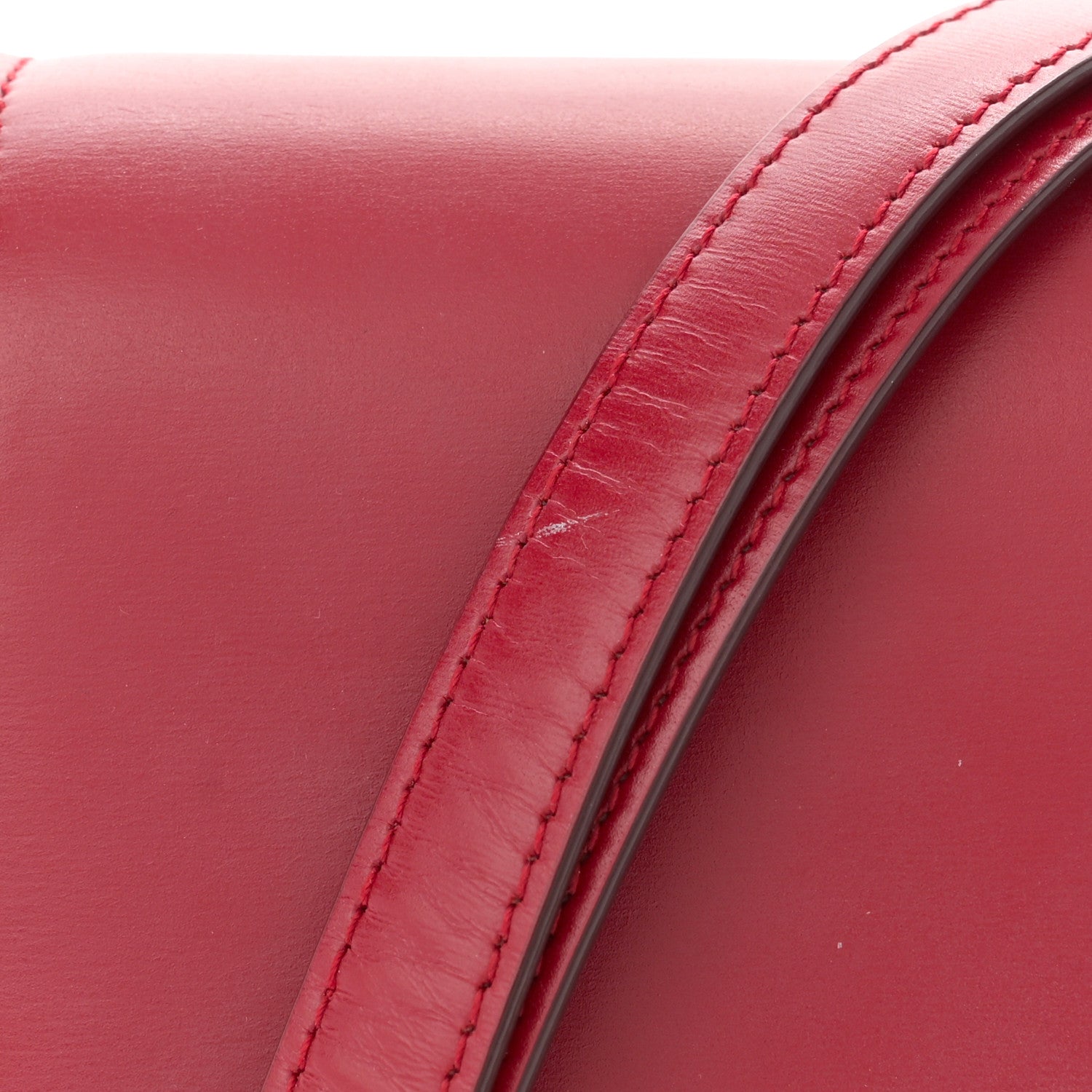 Celine Box Calfskin Medium Classic Box Flap Bag Red 14 of 15