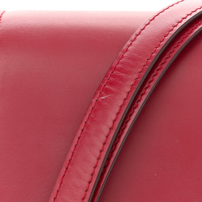 Celine Box Calfskin Medium Classic Box Flap Bag Red 14 of 15