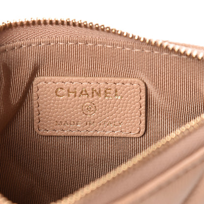 Chanel Caviar Quilted Small Cosmetic Case Beige 6 of 8