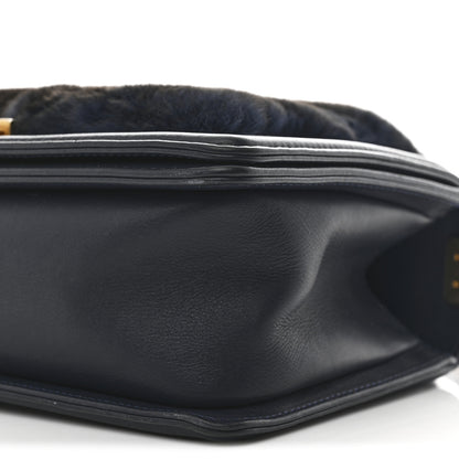 Chanel Orylag Medium Boy Top Handle Flap Navy 10 of 13
