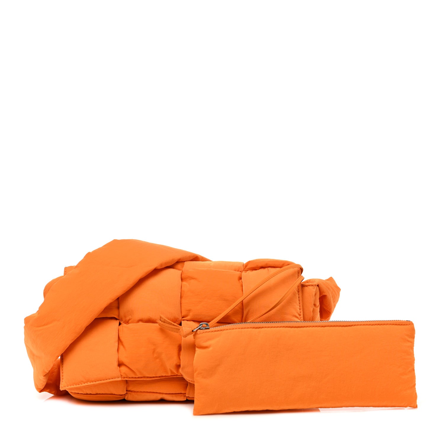 Bottega Veneta Nylon Intrecciato Padded Tech Cassette Bag Orange 1 of 10