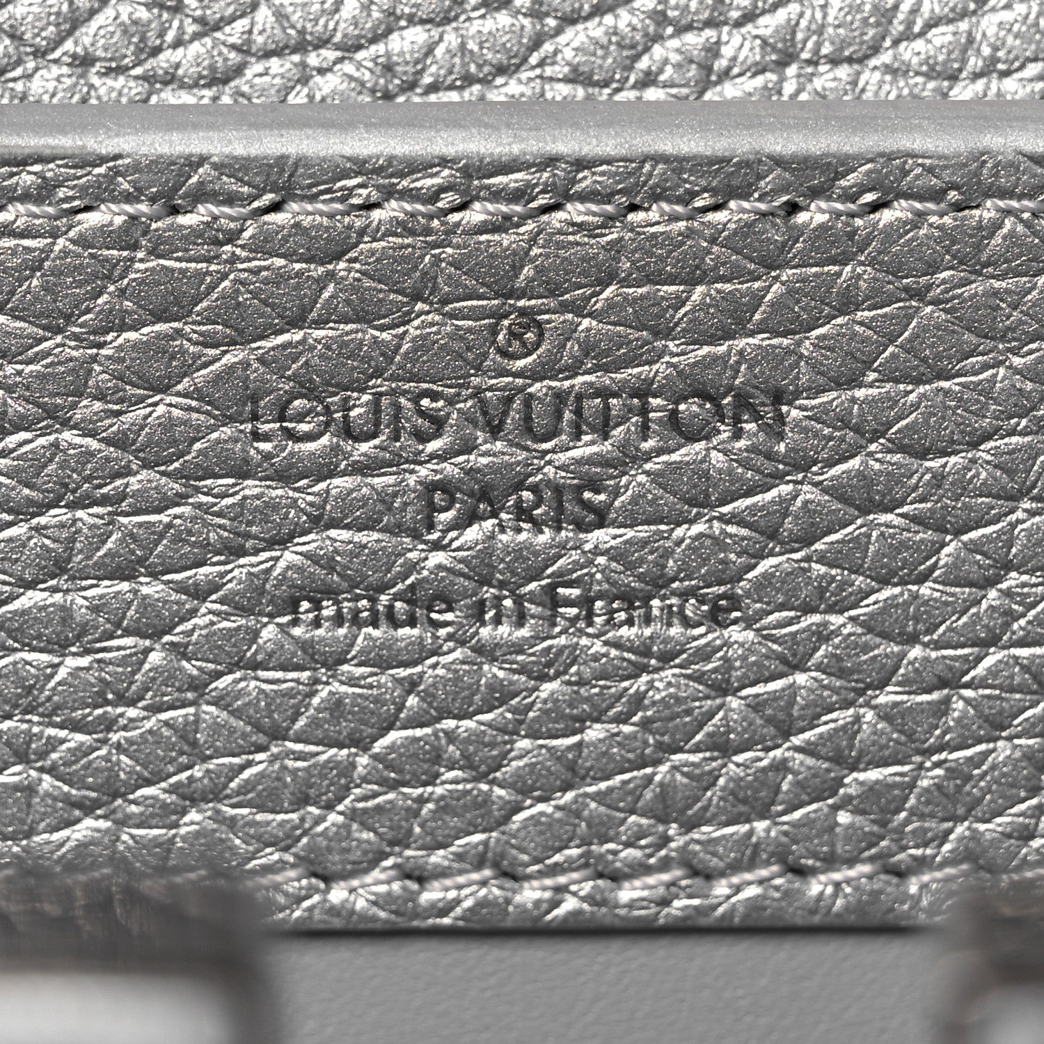 Louis Vuitton Taurillon Lizard Flower Chain Capucines Mini Silver 5 of 8