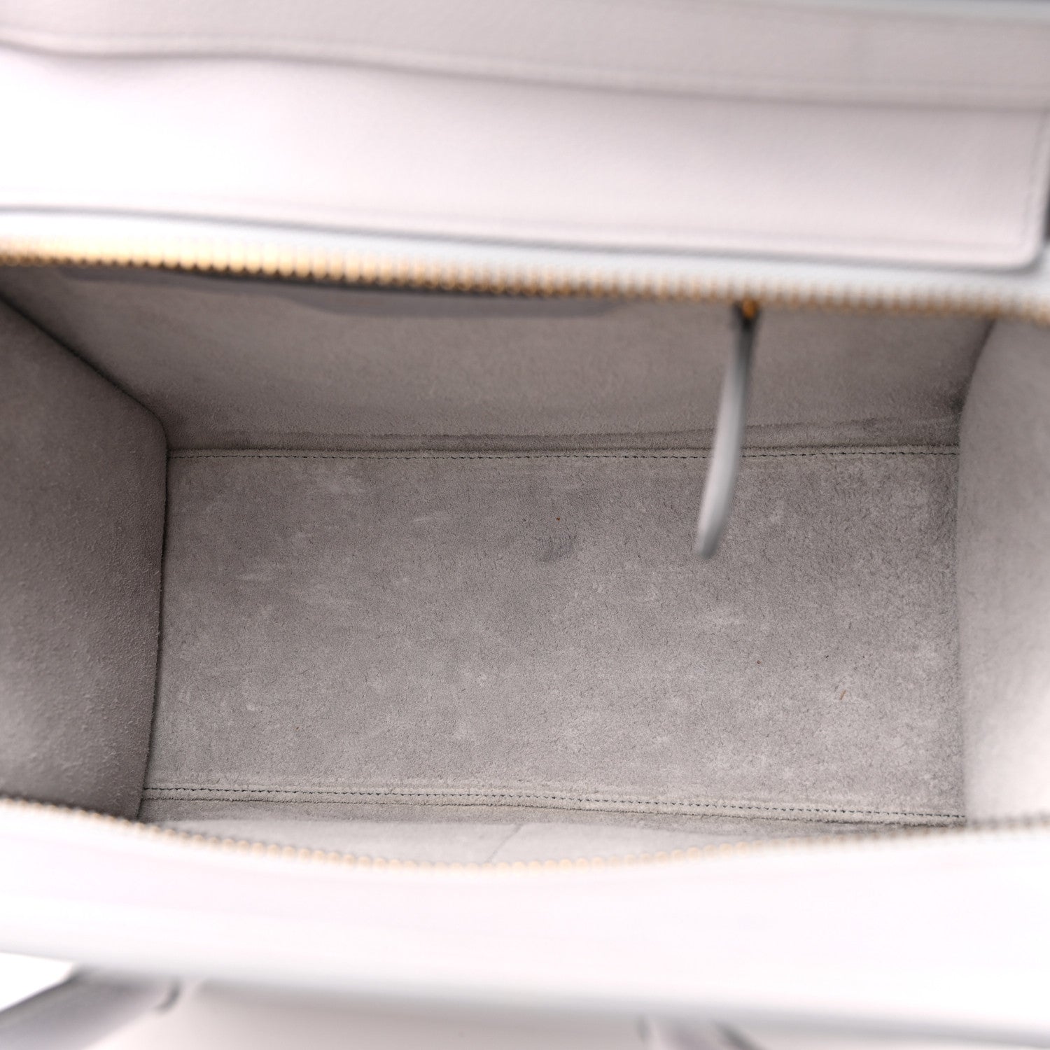 Celine Drummed Calfskin Micro Luggage Light Grey 5 of 10