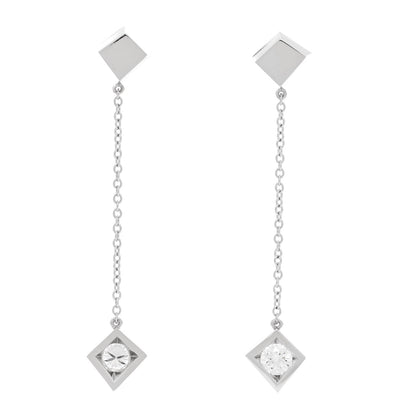Tiffany 18K White Gold Diamond Frank Gehry Torque Drop Earrings 1 of 4