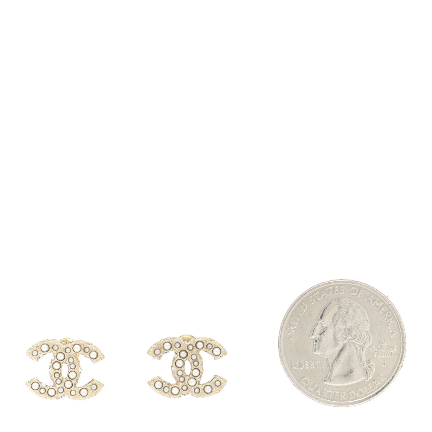 Pearl CC Earrings Gold