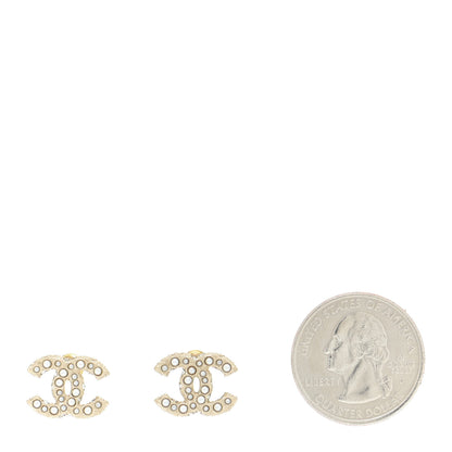 Chanel Pearl CC Earrings Gold 2 of 6