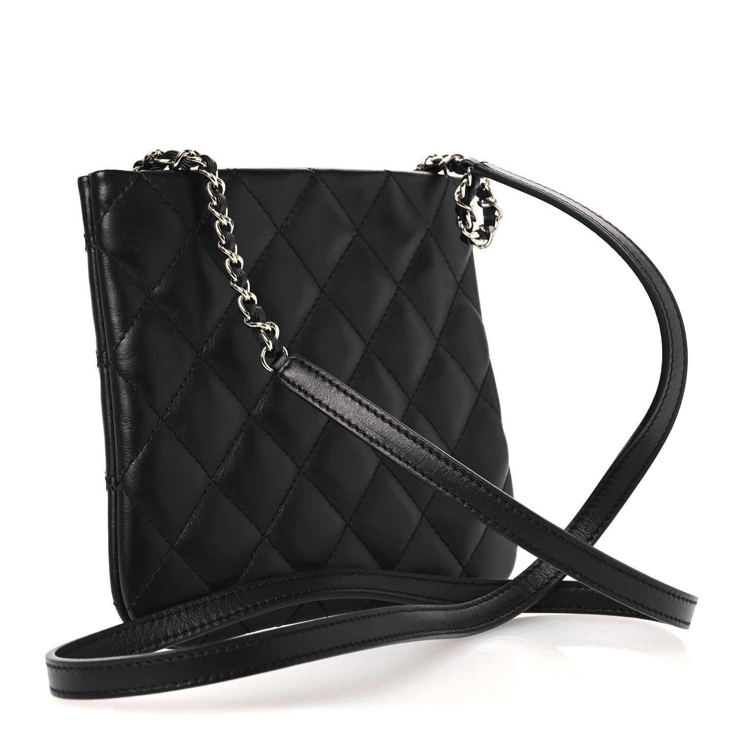 Chanel Lambskin Quilted Crossbody Bag Black 3 of 12