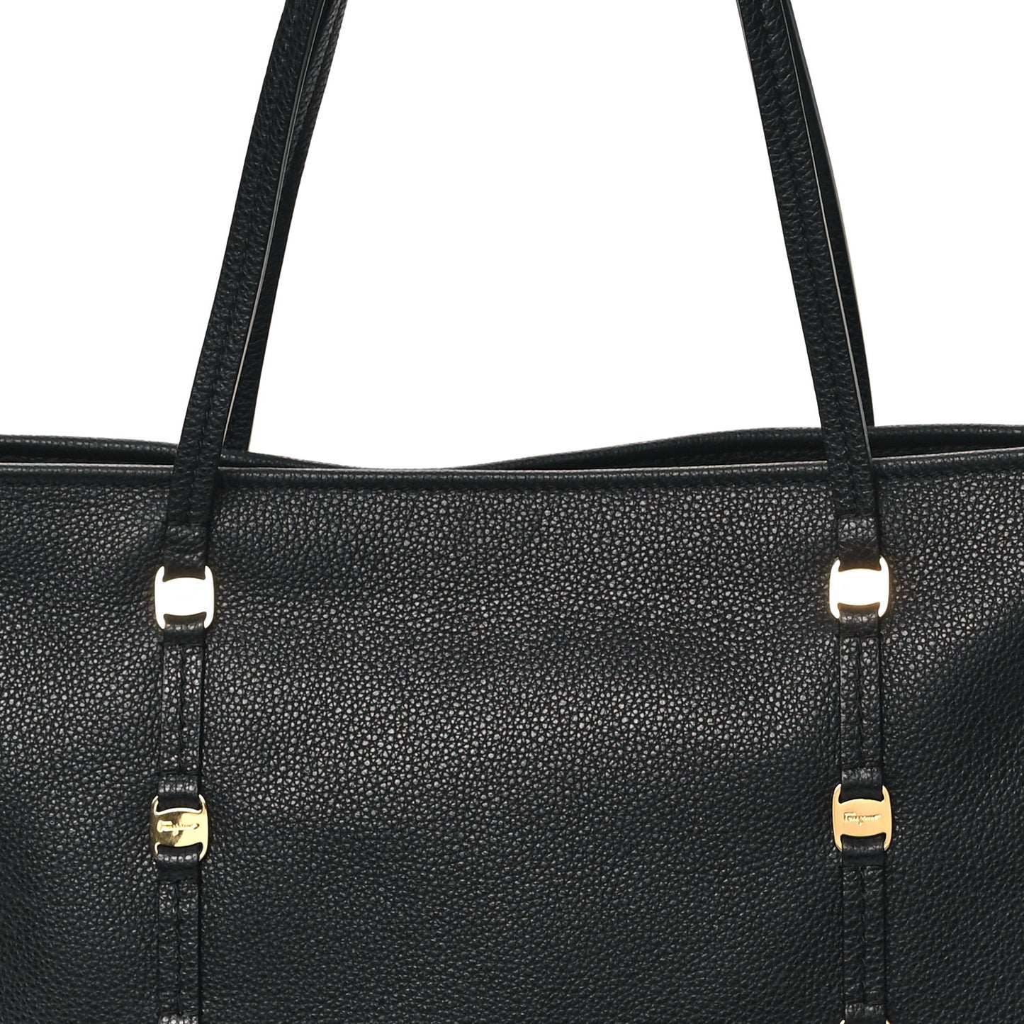 Grained Calfskin Emotion Tote Black