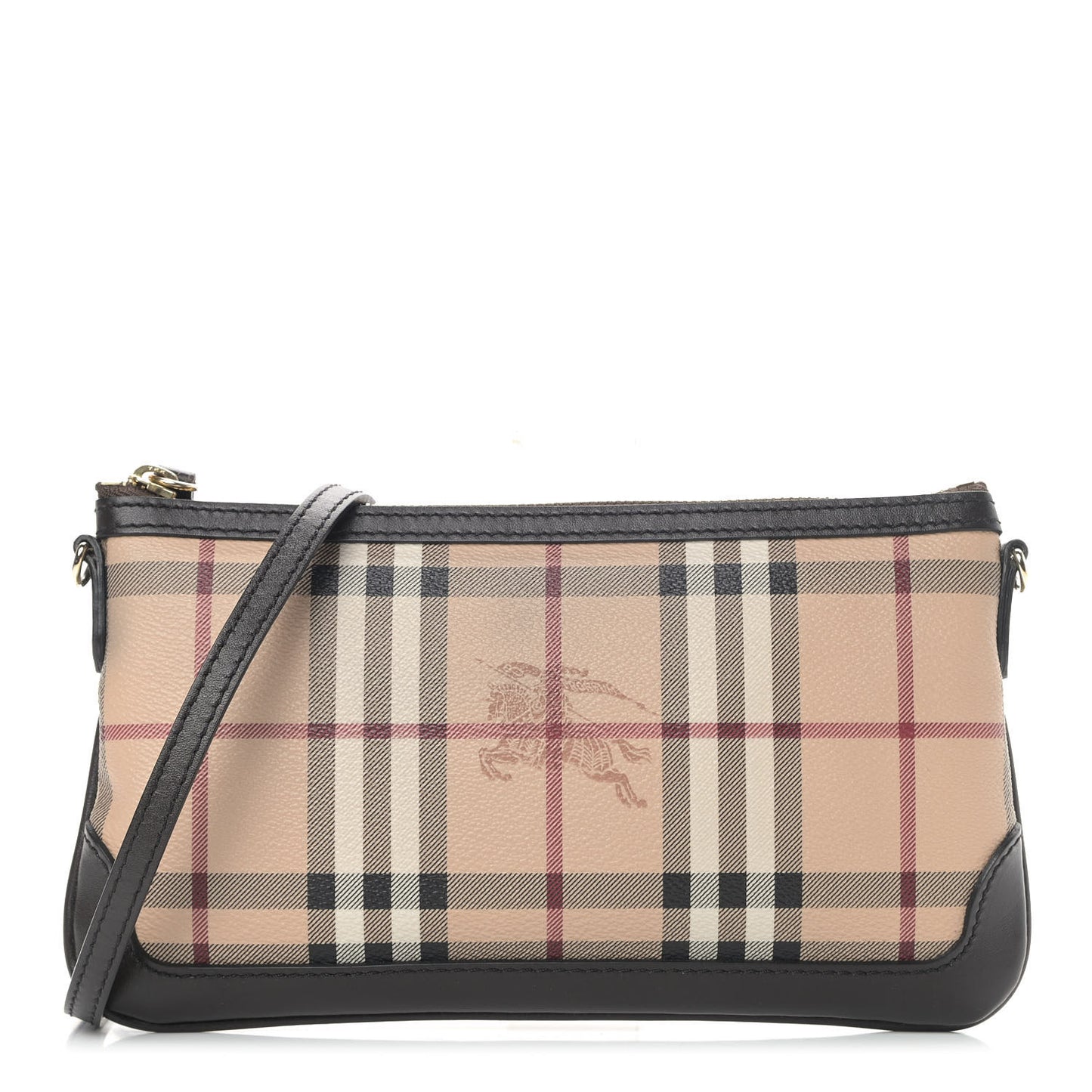 Haymarket Check Small Peyton Crossbody Clutch Bag Black