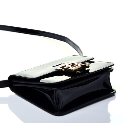 Fendi Vitello Vernice Mou Karligraphy Crossbody Bag Black 4 of 9