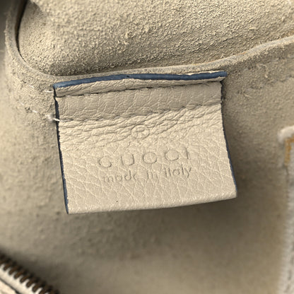 Gucci Pebbled Calfskin Medium Logo Portfolio Clutch White 6 of 7