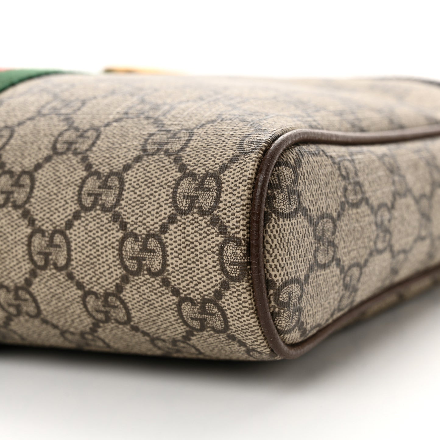 GG Supreme Monogram Web Medium Ophidia Messenger Bag Brown