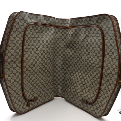 Gucci GG Supreme Monogram Azalea Calfskin Retro Interlocking G Hanger Garment Bag Beige Ebony Brown Sugar 4 of 8