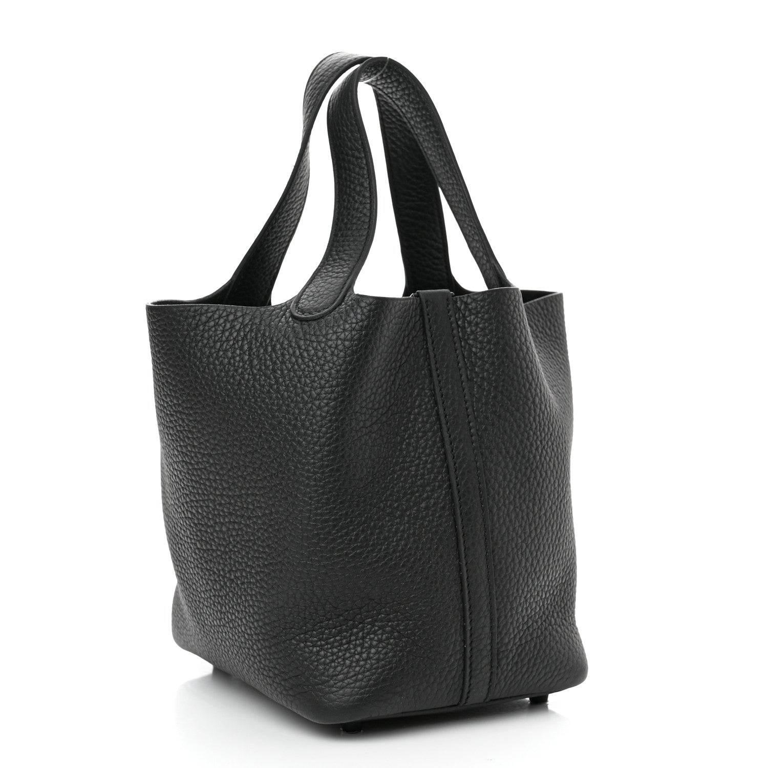 Hermes Taurillon Clemence Monochrome Picotin Lock 18 PM Black 3 of 10