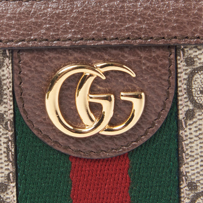Gucci GG Supreme Monogram Web Ophidia Zip Around Wallet Brown 7 of 10