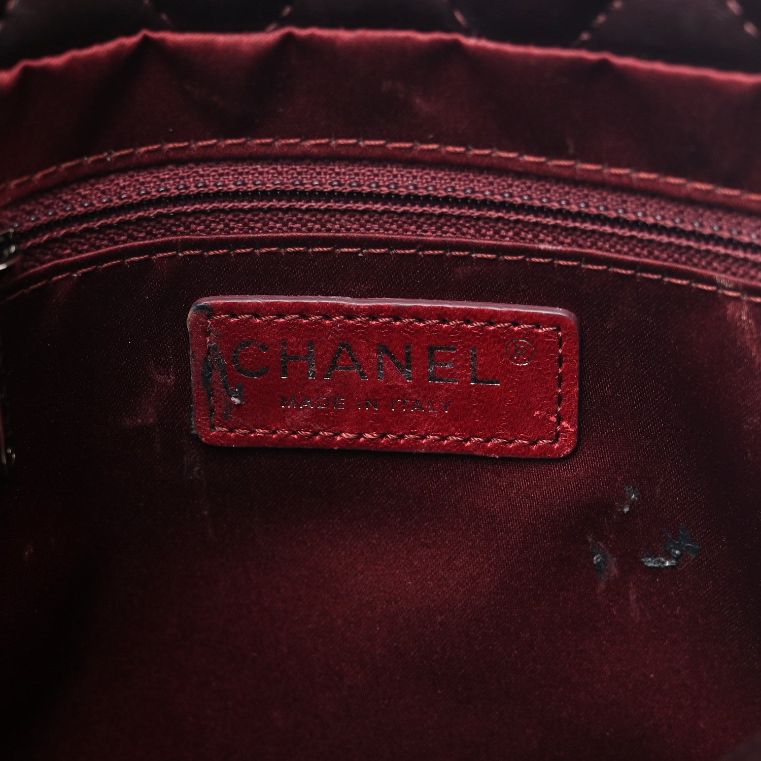 Chanel Lambskin Quilted Small Coco Loop Tote Burgundy 6 of 13
