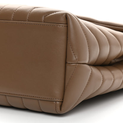 Saint Laurent Calfskin Y Quilted Monogram Medium Loulou Chain Satchel Dark Beige 11 of 12