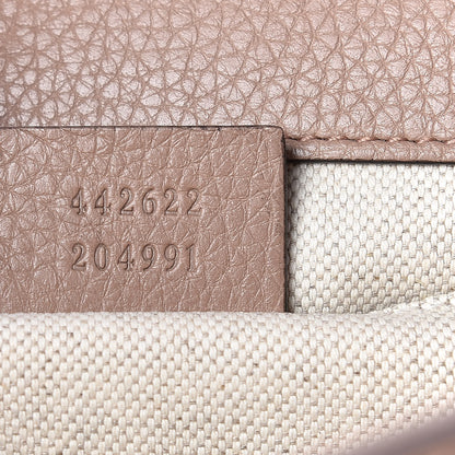 Gucci Calfskin Mini Pearly GG Marmont Top Handle Bag Porcelain Rose 7 of 10