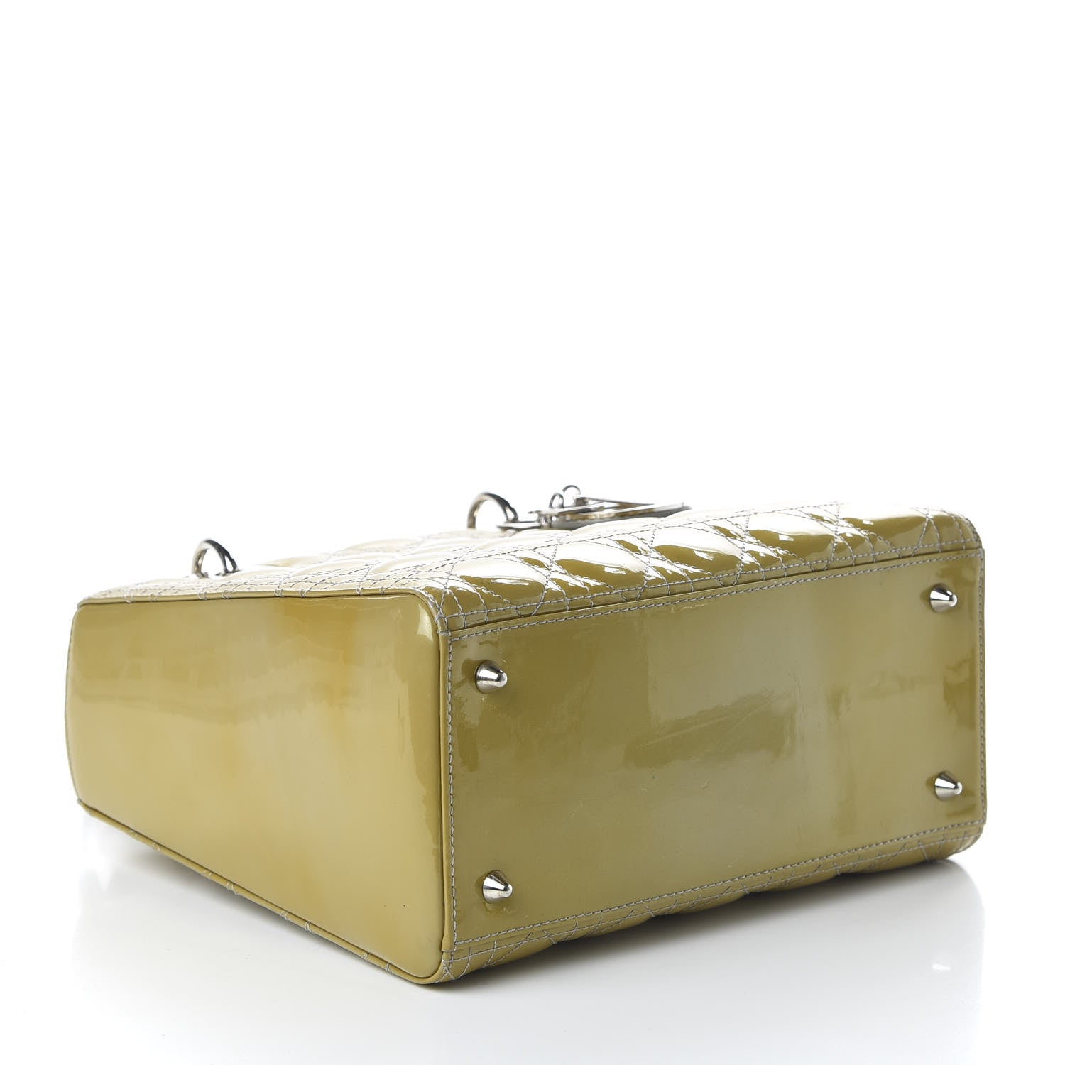 Christian Dior Patent Cannage Medium Lady Dior Grey 5 of 10