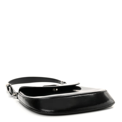 Prada Spazzolato Mini Cleo Flap Adjustable Strap Shoulder Bag Black 4 of 14
