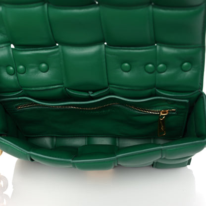 Bottega Veneta Lambskin Maxi Intreccio Padded Chain Cassette Crossbody Bag Racing Green 5 of 13